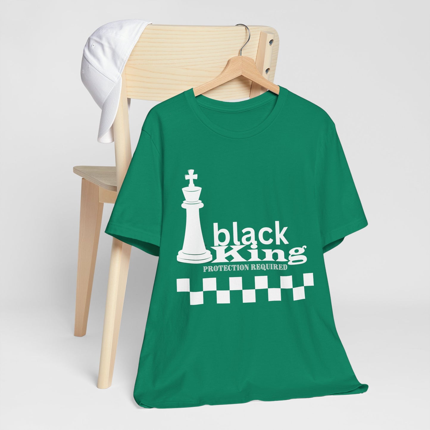 Black King Chess Tee - Unisex Jersey Short Sleeve