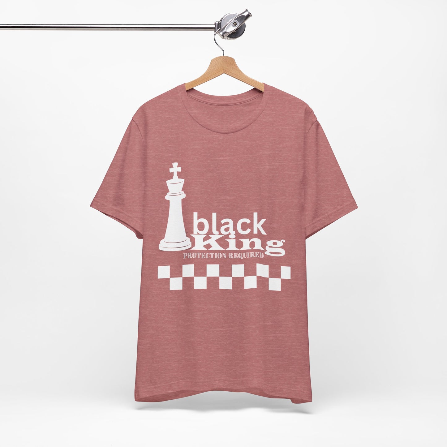 Black King Chess Tee - Unisex Jersey Short Sleeve