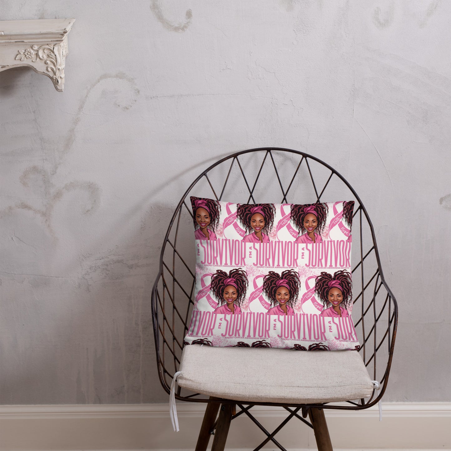 Im a Survivor Breast Cancer Awareness Basic Pillow