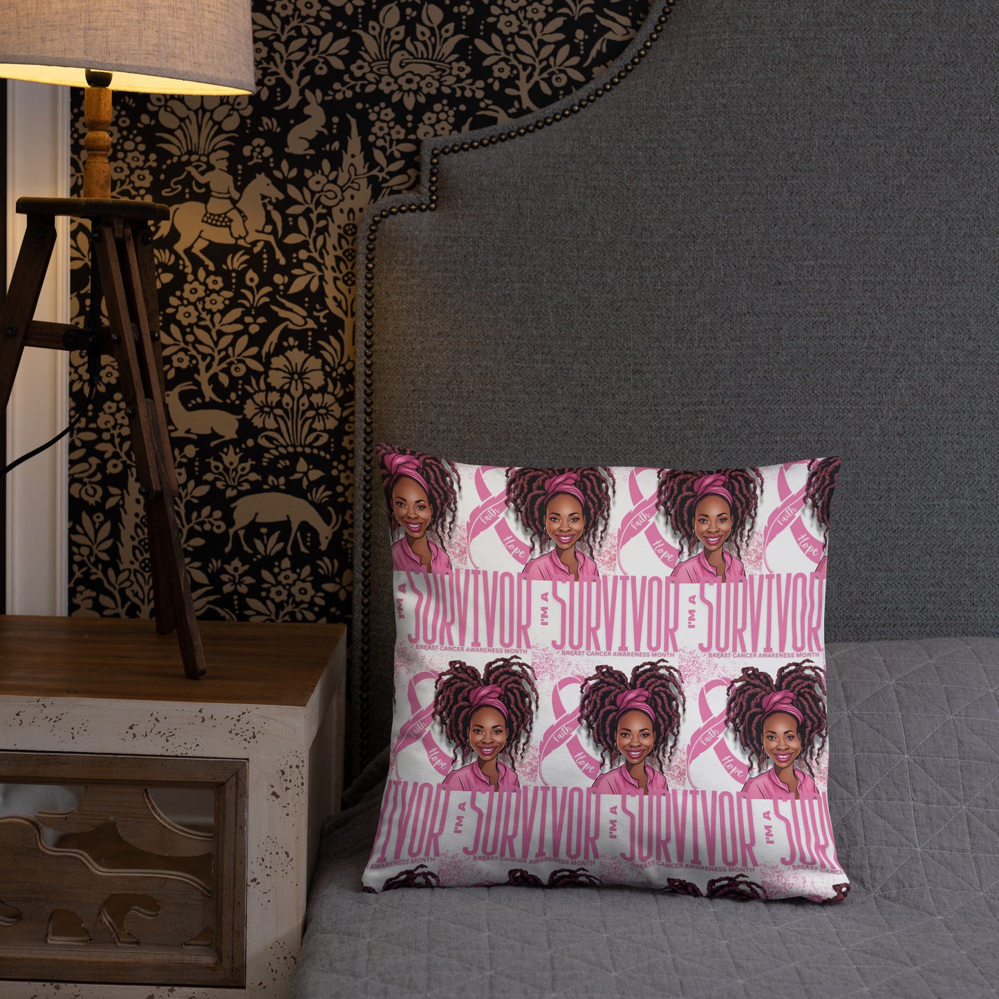 Im a Survivor Breast Cancer Awareness Basic Pillow