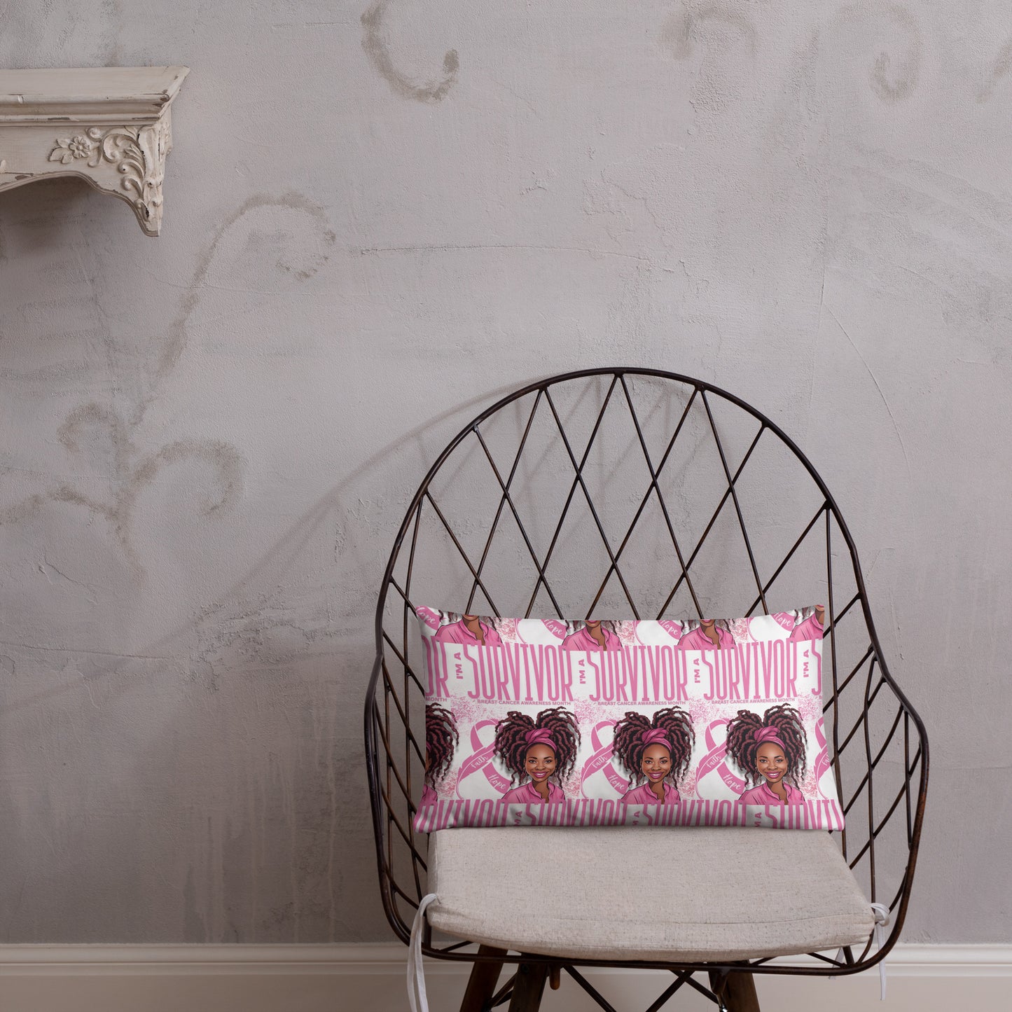 Im a Survivor Breast Cancer Awareness Basic Pillow