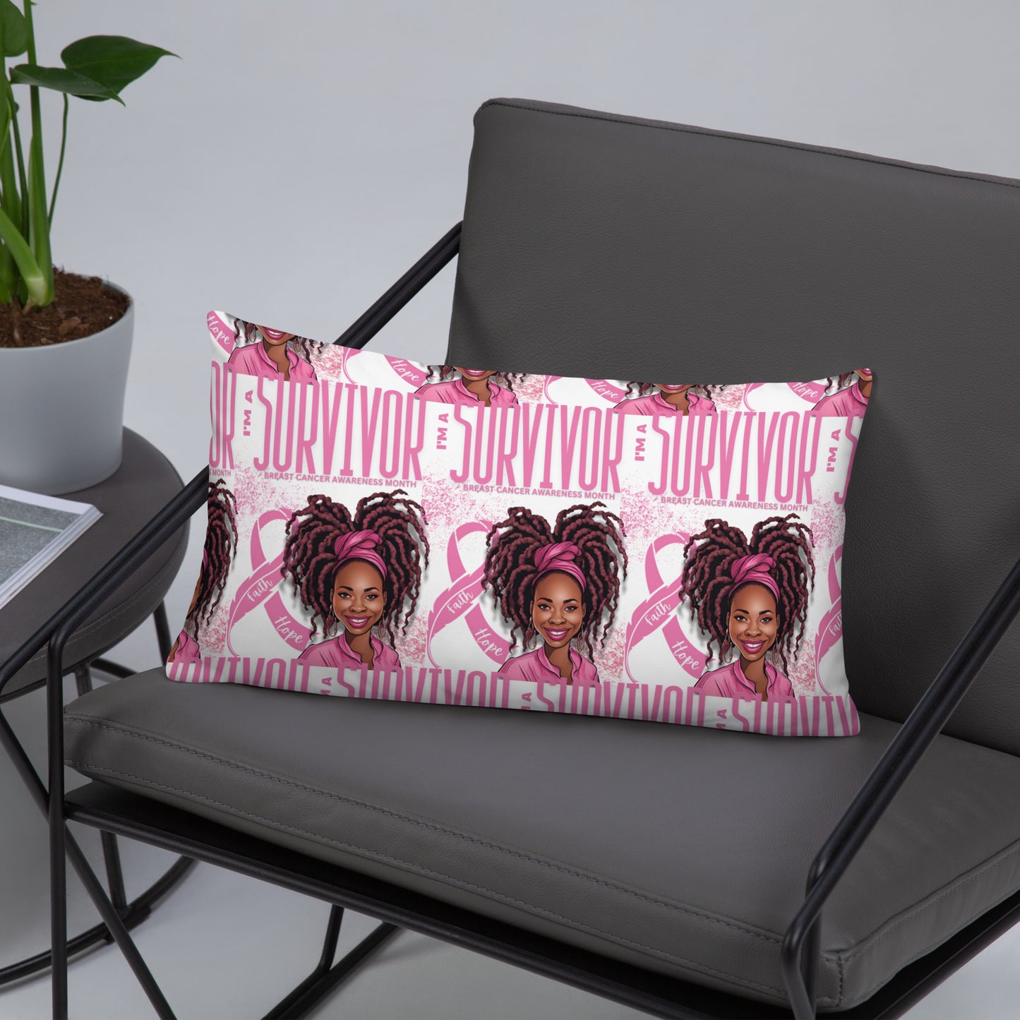 Im a Survivor Breast Cancer Awareness Basic Pillow
