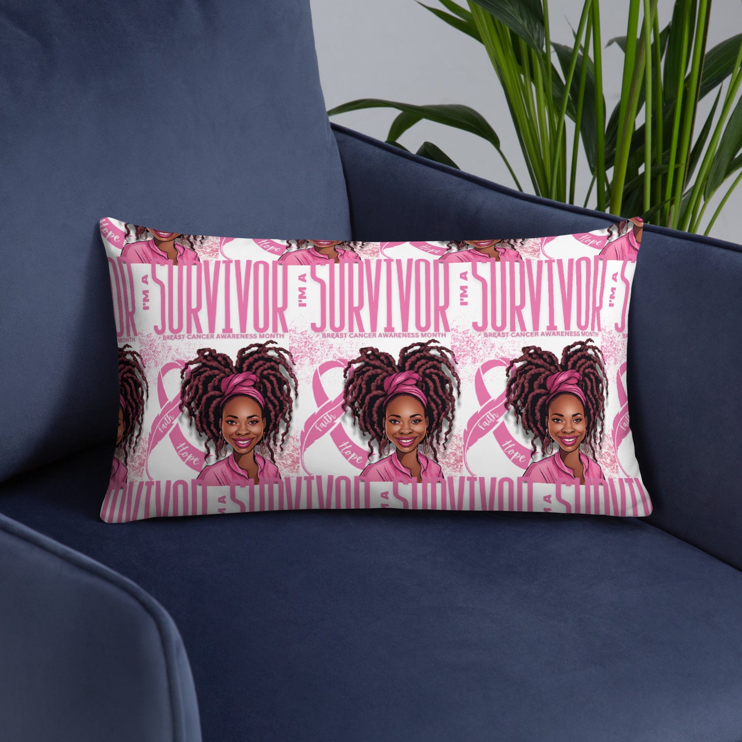 Im a Survivor Breast Cancer Awareness Basic Pillow