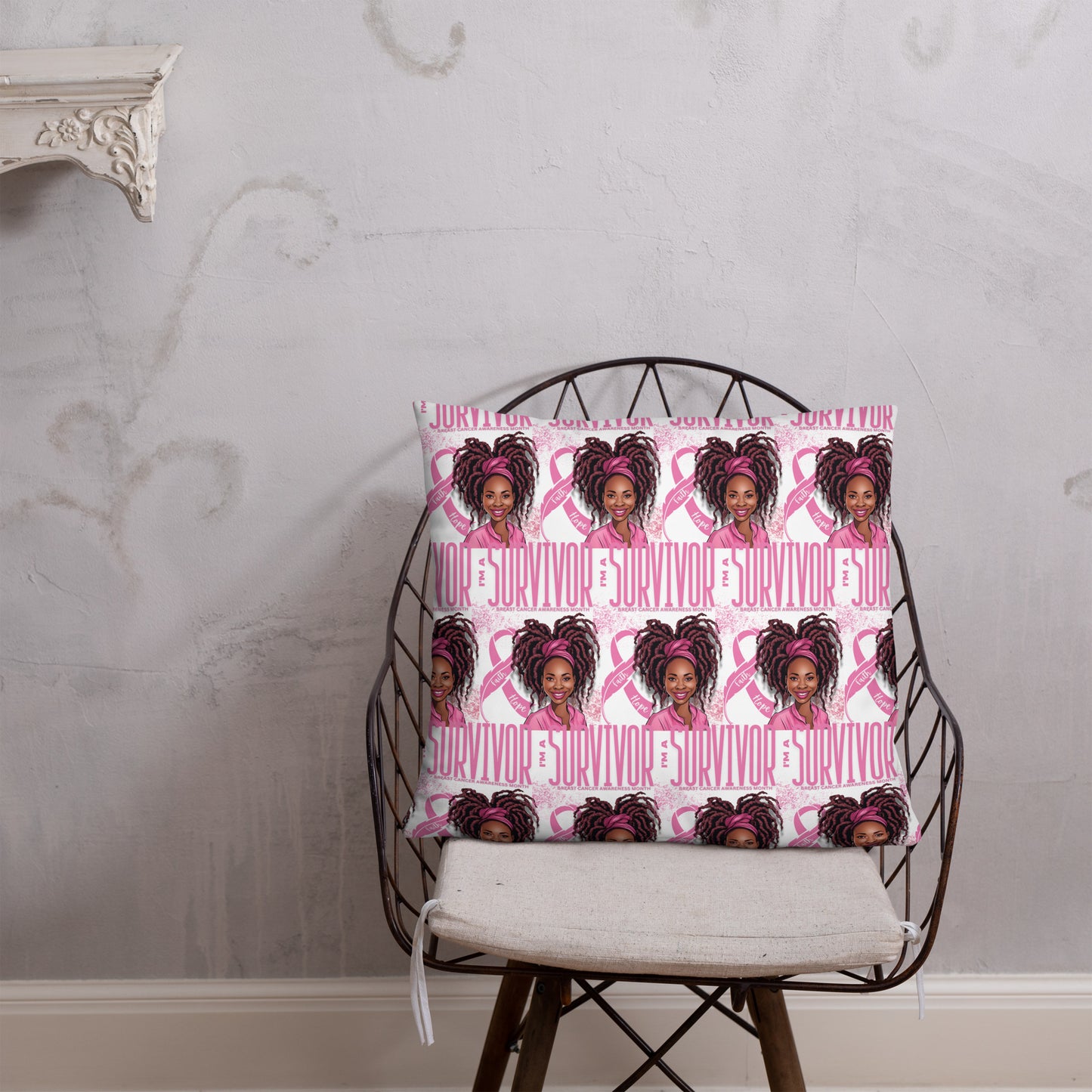 Im a Survivor Breast Cancer Awareness Basic Pillow