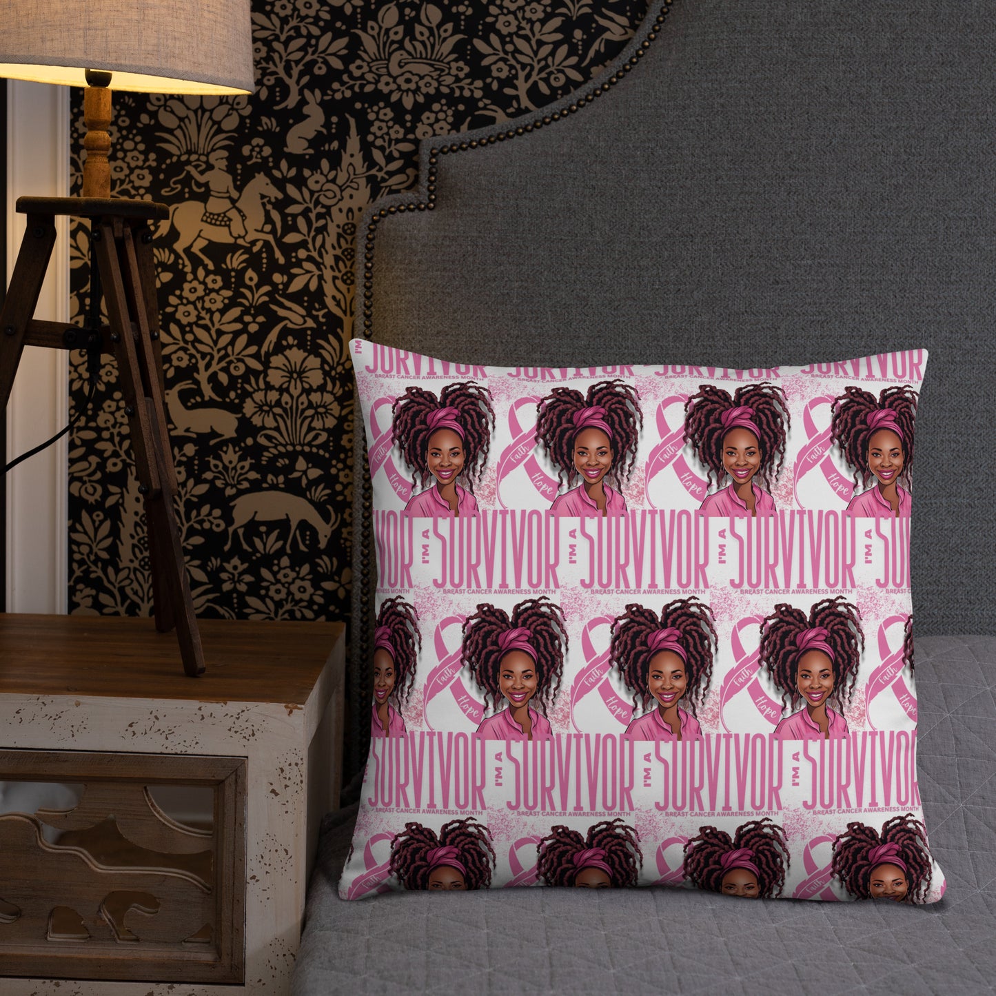 Im a Survivor Breast Cancer Awareness Basic Pillow