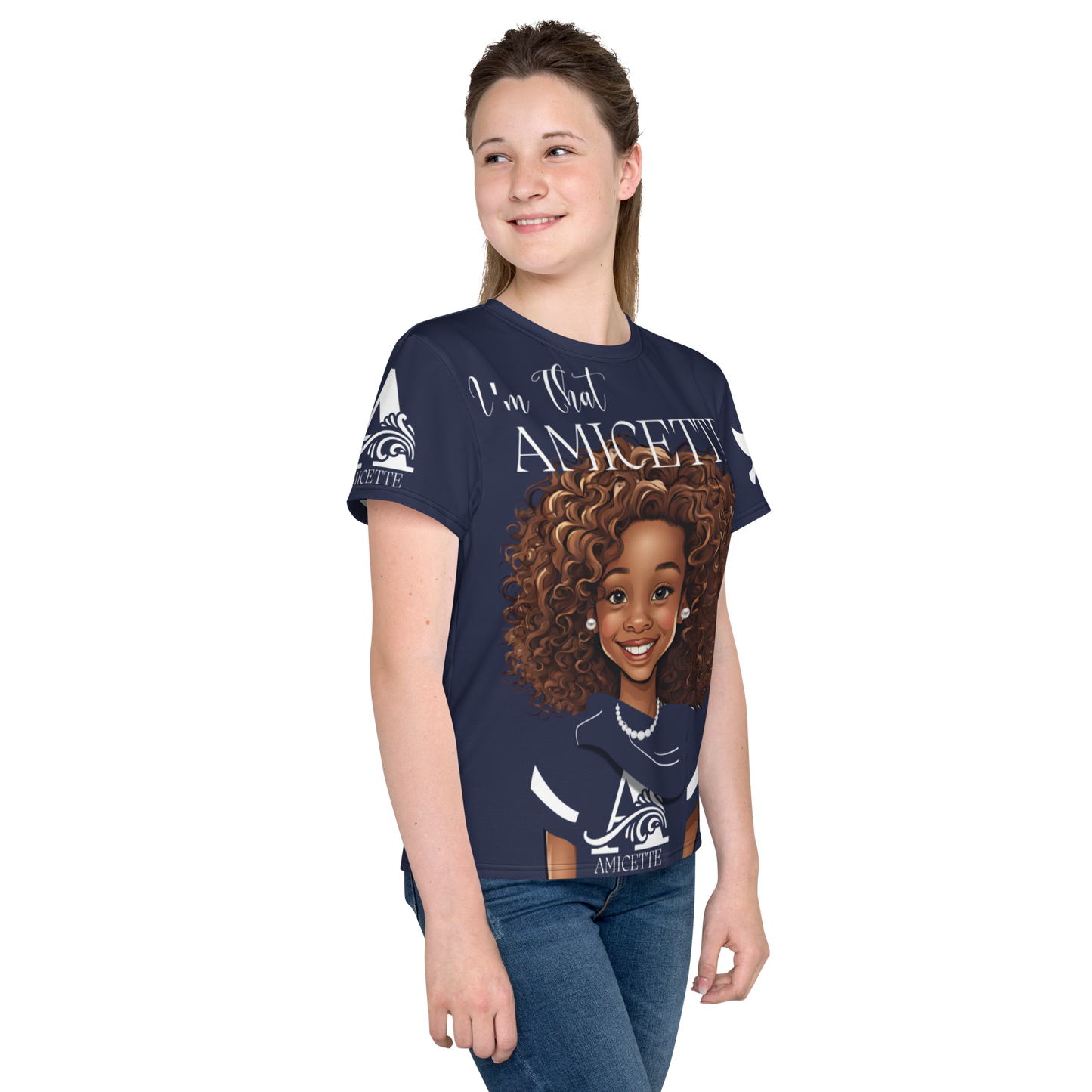 Amicette Youth Caricature crew neck t-shirt