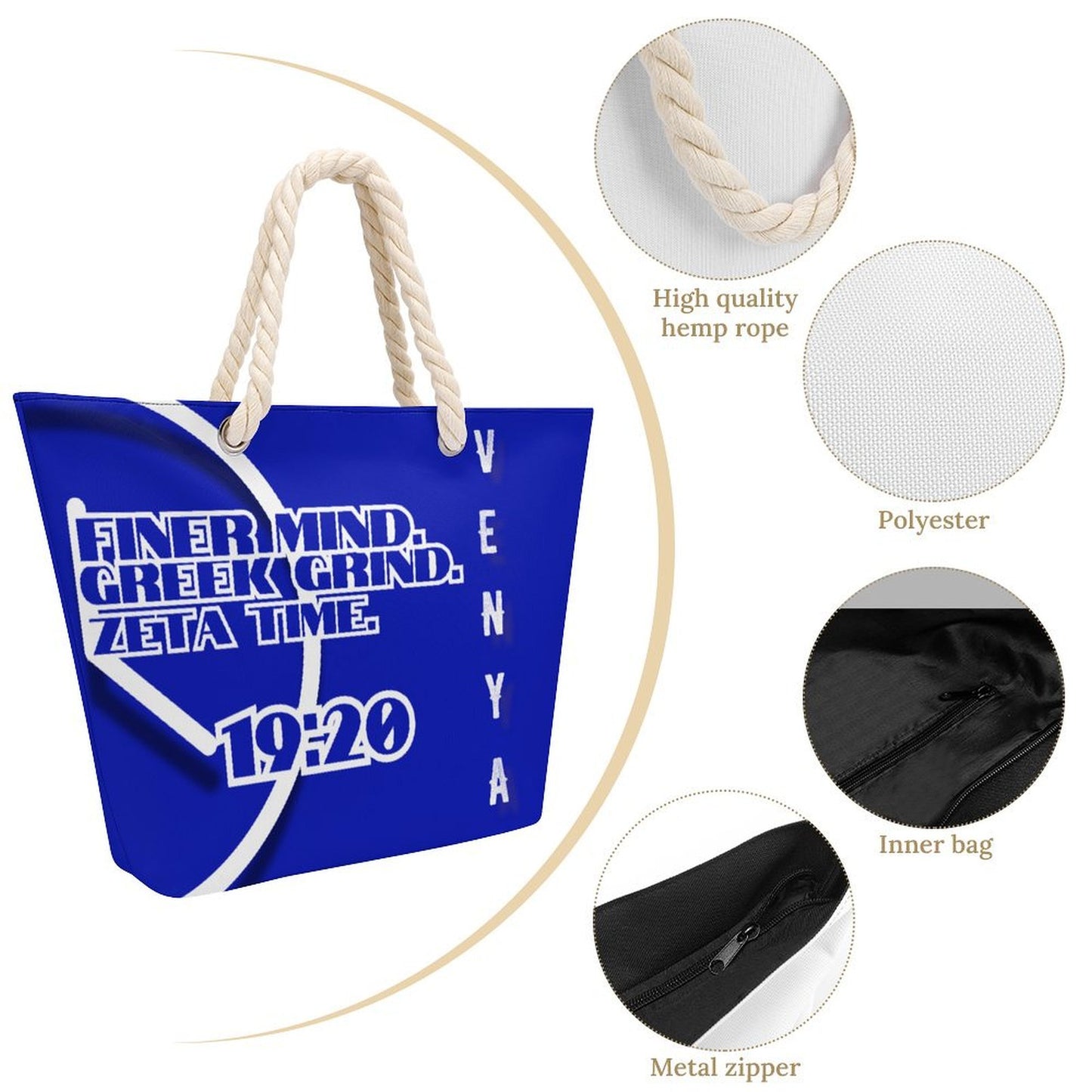 Hemp rope tote bag Hemp Rope Tote Bag
