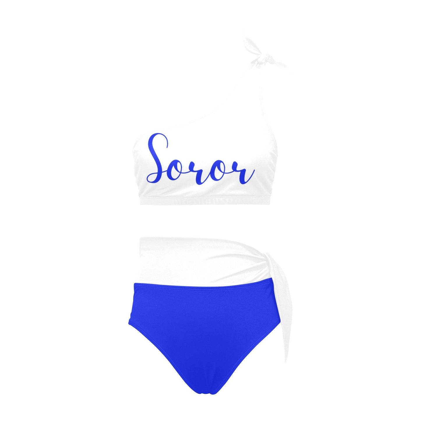 High Waisted One Shoulder Bikini Set (S16)