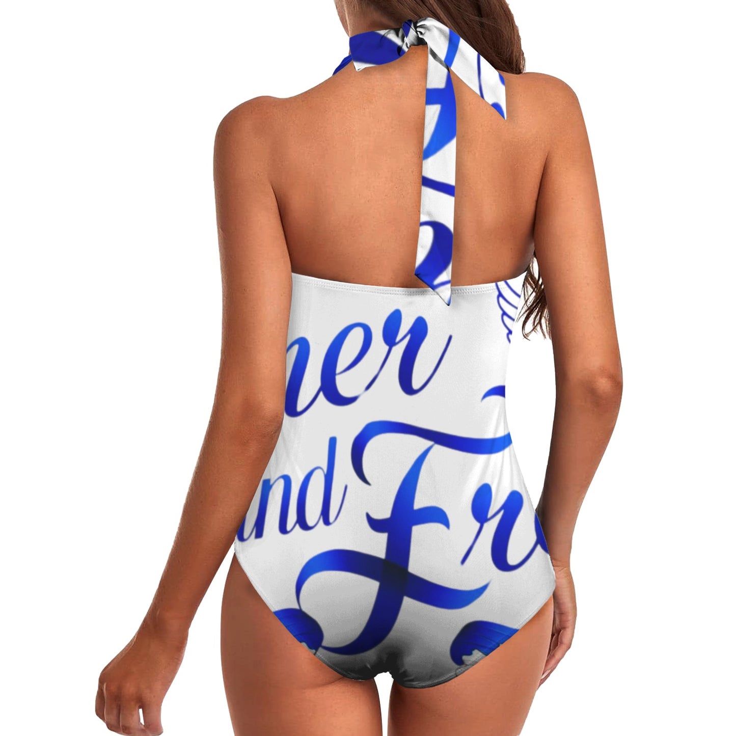 Finer and Free Women's Ruched Push Up Halter Swimsuit (Model S58)