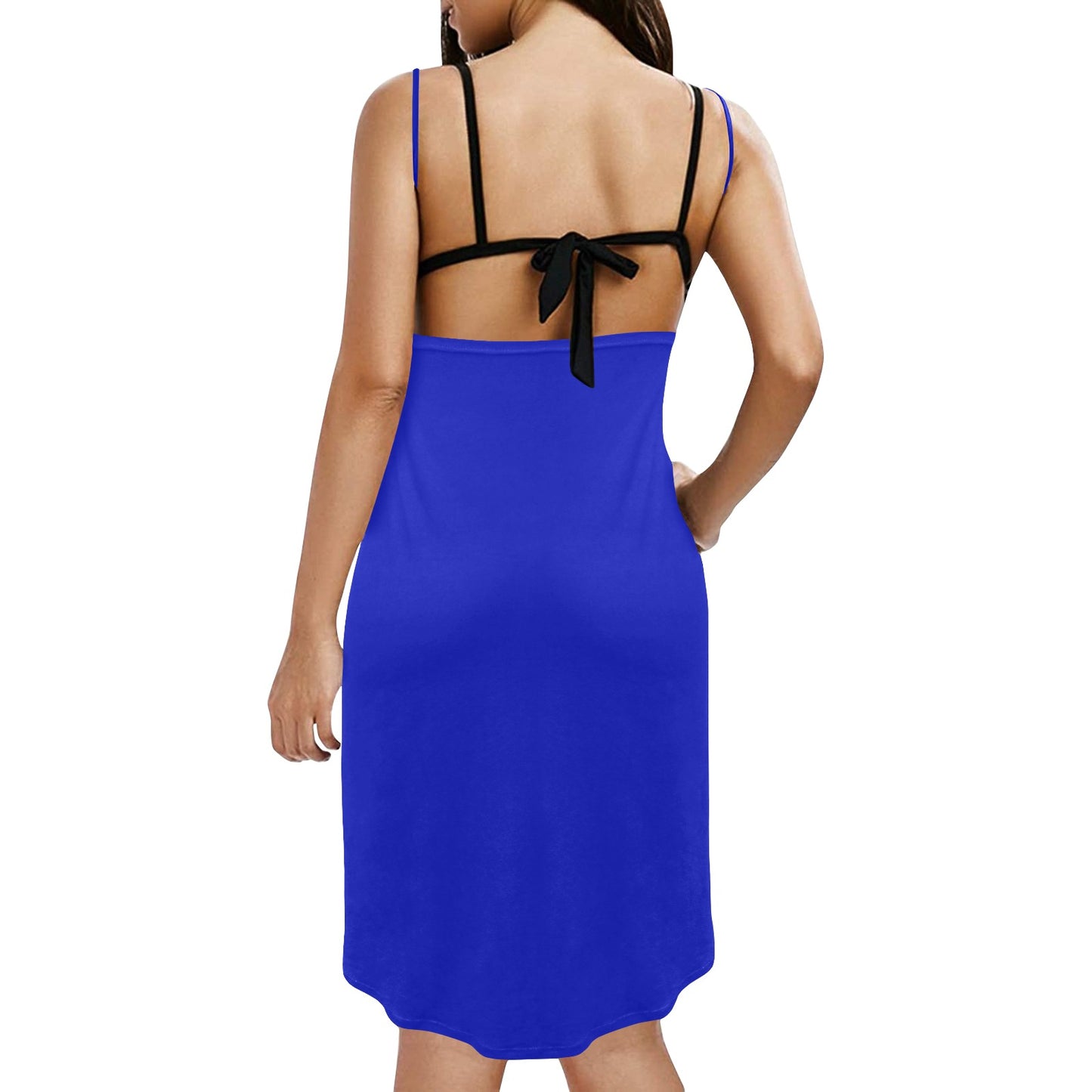 Spaghetti Strap Backless Beach Dress (D65)
