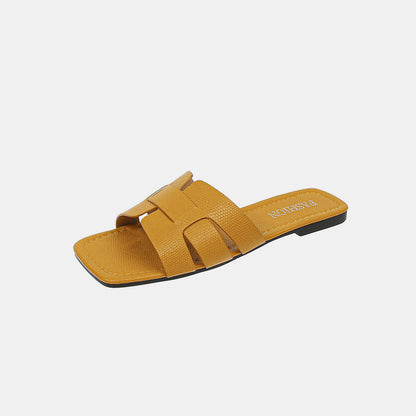 Open Toe PU Leather Sandals-VMA Specialties Boutique