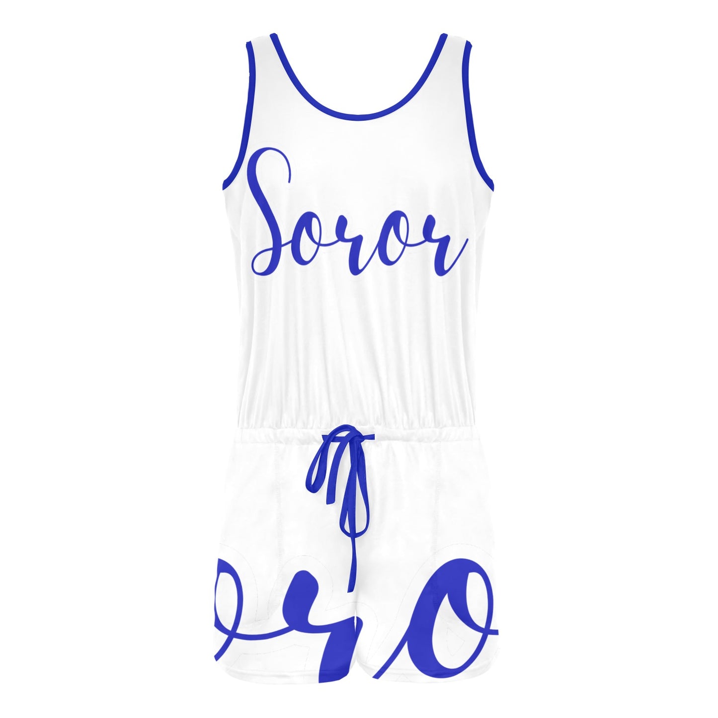 Soror All Over Print Vest Short Jumpsuit