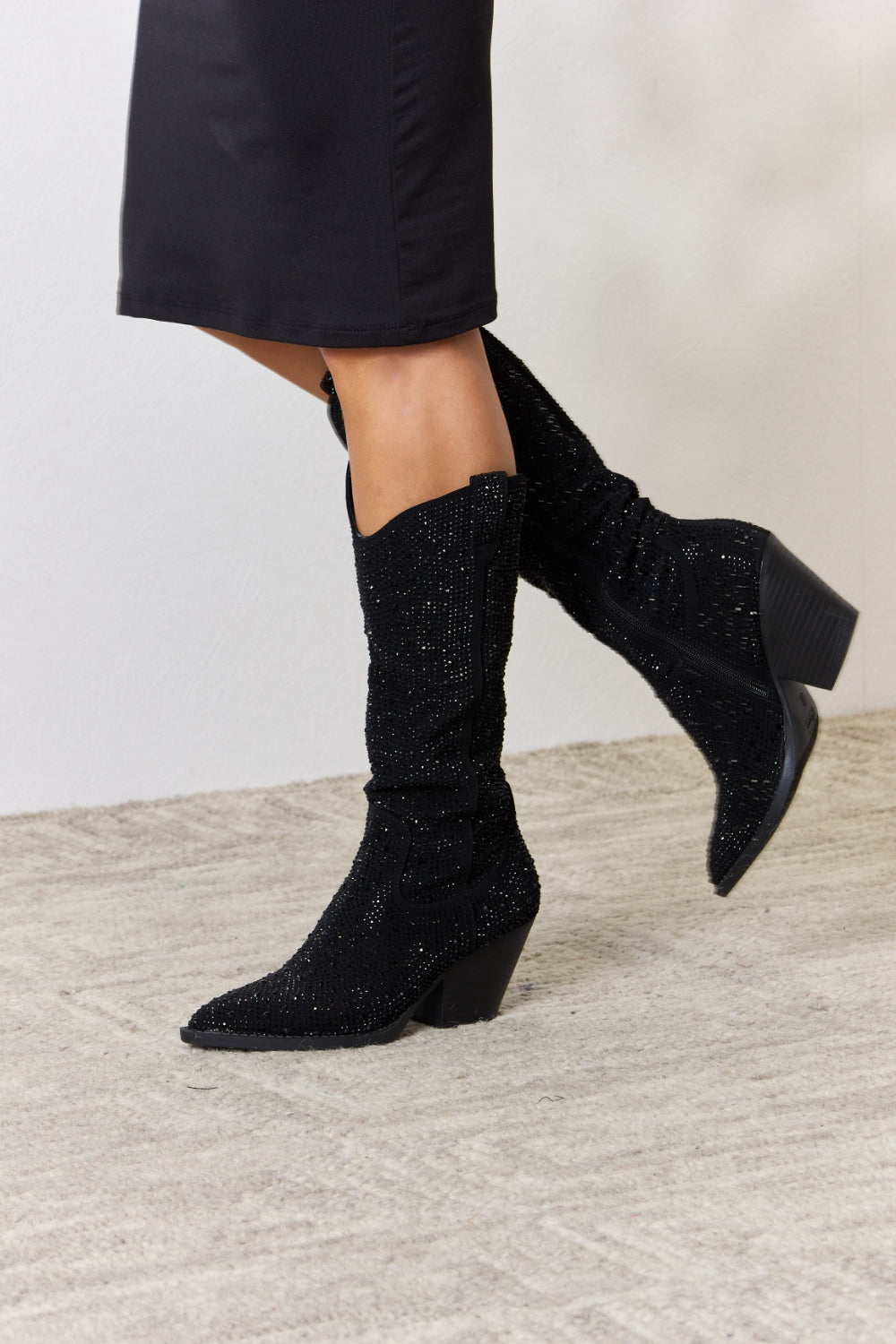 Forever Link Rhinestone Knee High Cowboy Boots-VMA Specialties Boutique