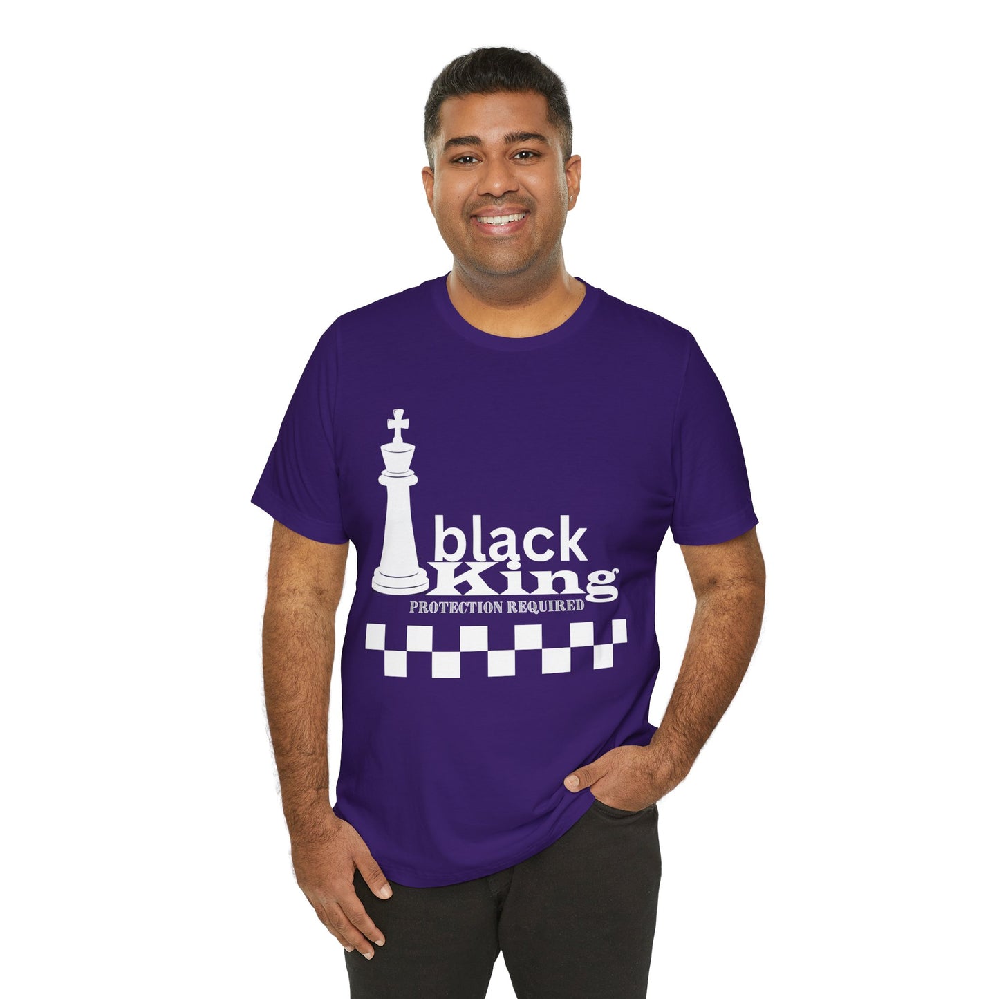 Black King Chess Tee - Unisex Jersey Short Sleeve