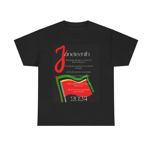 Juneteenth Black Pledge of Allegiance Unisex Heavy Cotton Tee