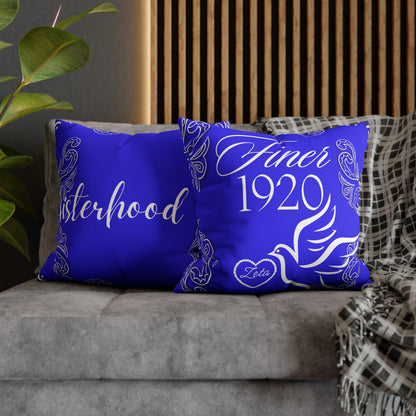 Sister Hood 1920 Faux Suede Square Pillowcase