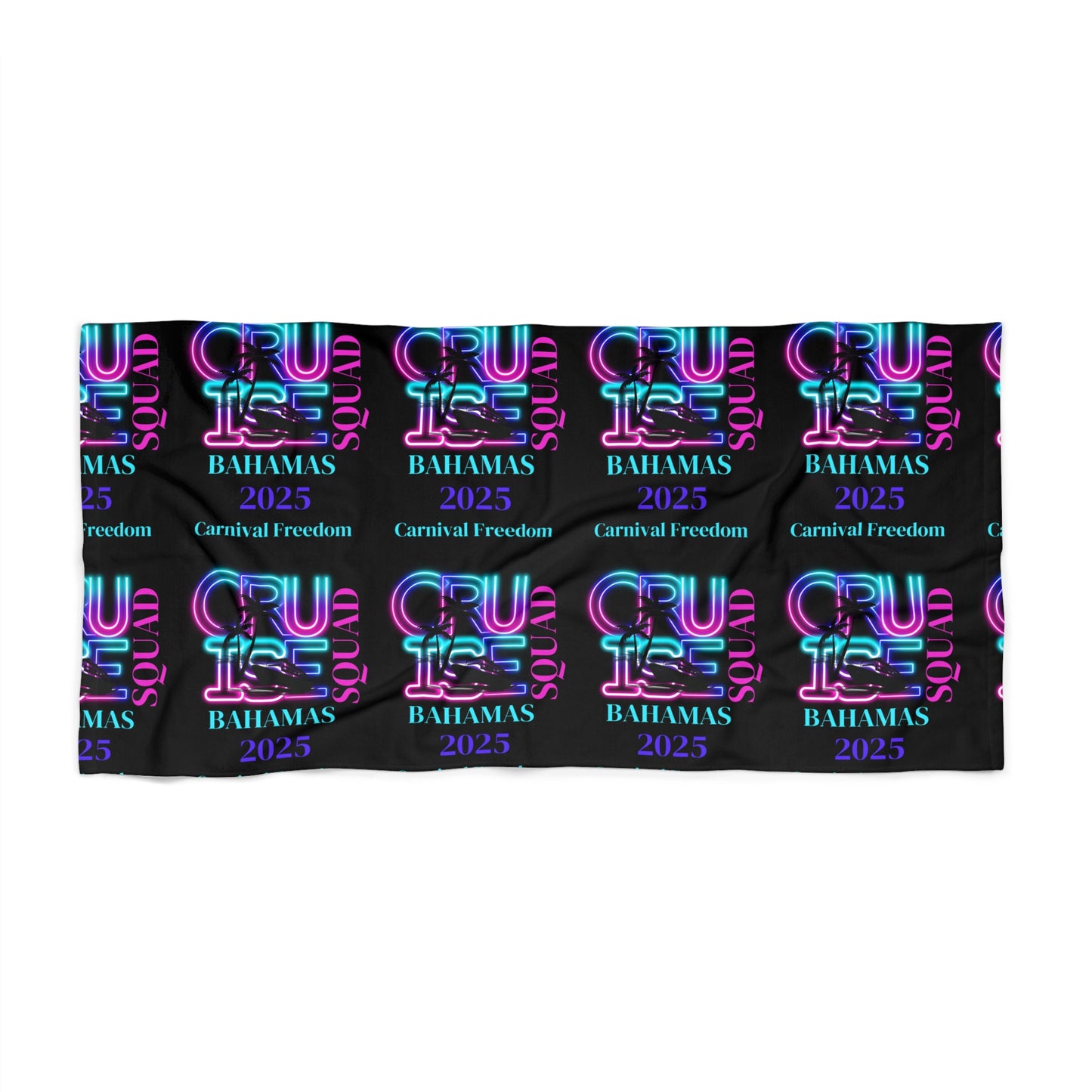Cruise Squad 2025 Carnival Freedom Beach Towel