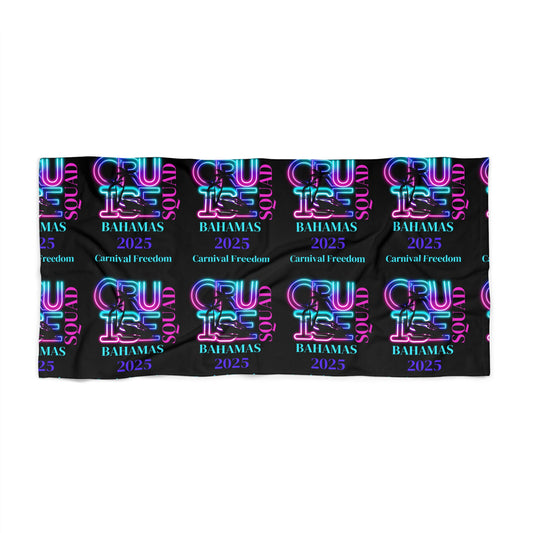 Cruise Squad 2025 Carnival Freedom Beach Towel