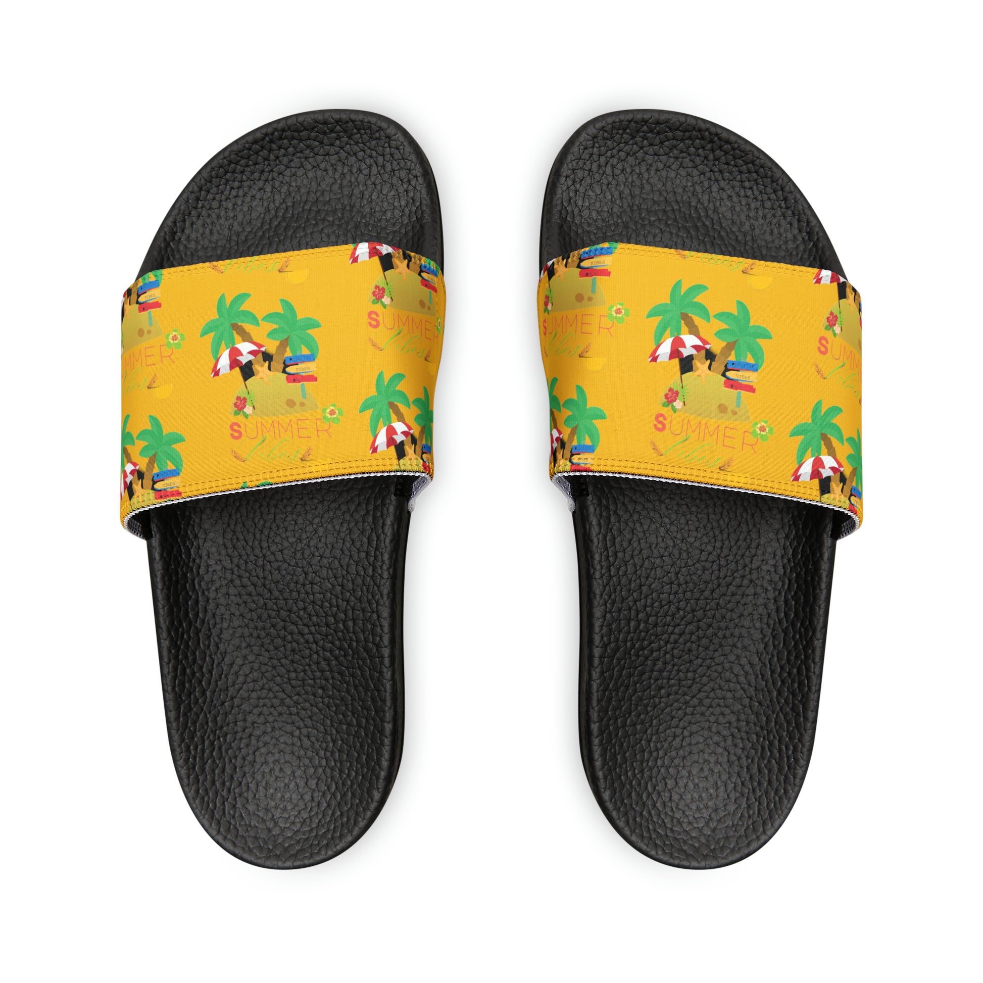 Summer Vibes Youth PU Slide Sandals-VMA Specialties Boutique