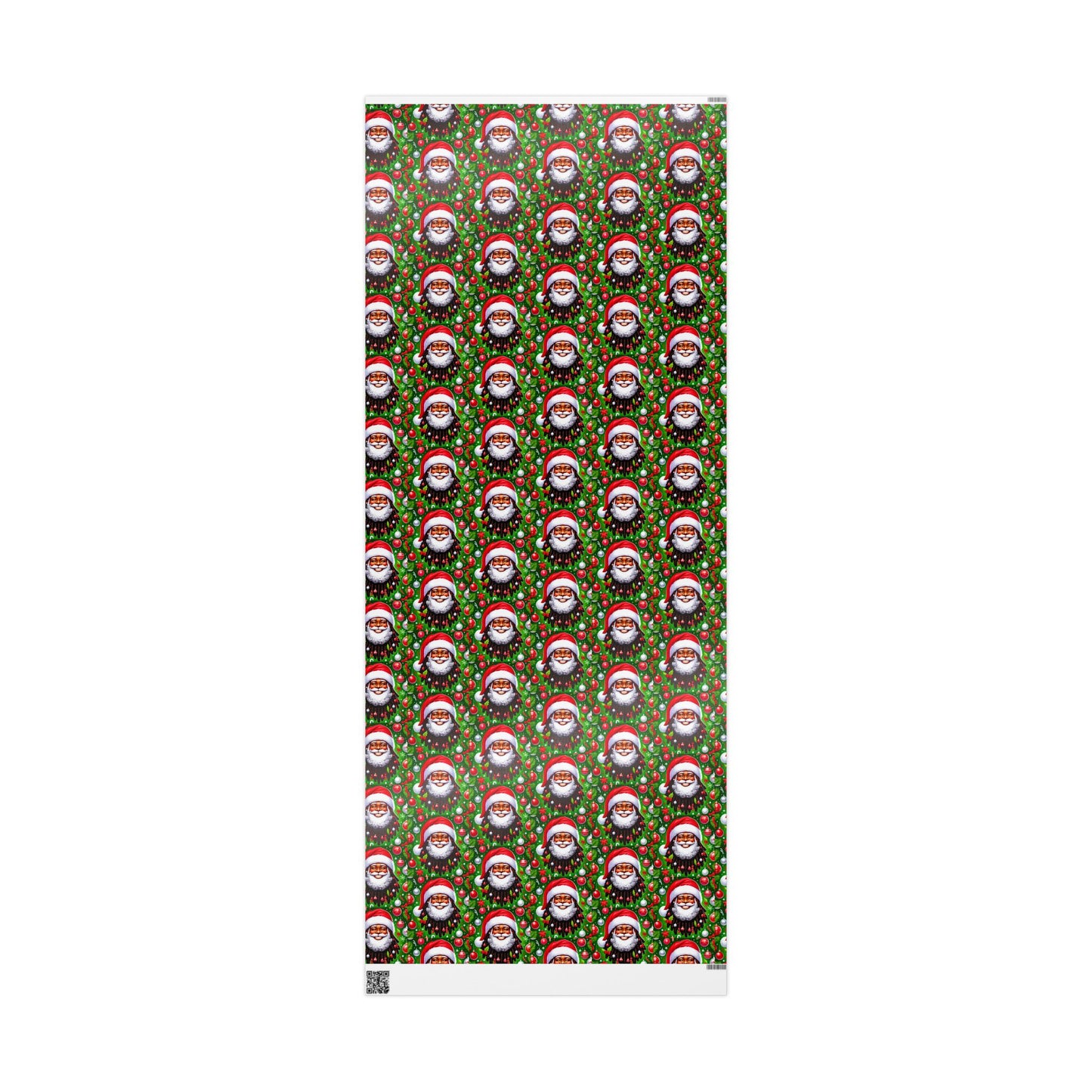 Christmas Cheer African American Wrapping Papers, Festive African American Santa Gift Wrap, Holiday Ornaments, Rosy Cheeks, Nose, Xmas Spirit Decor, Party