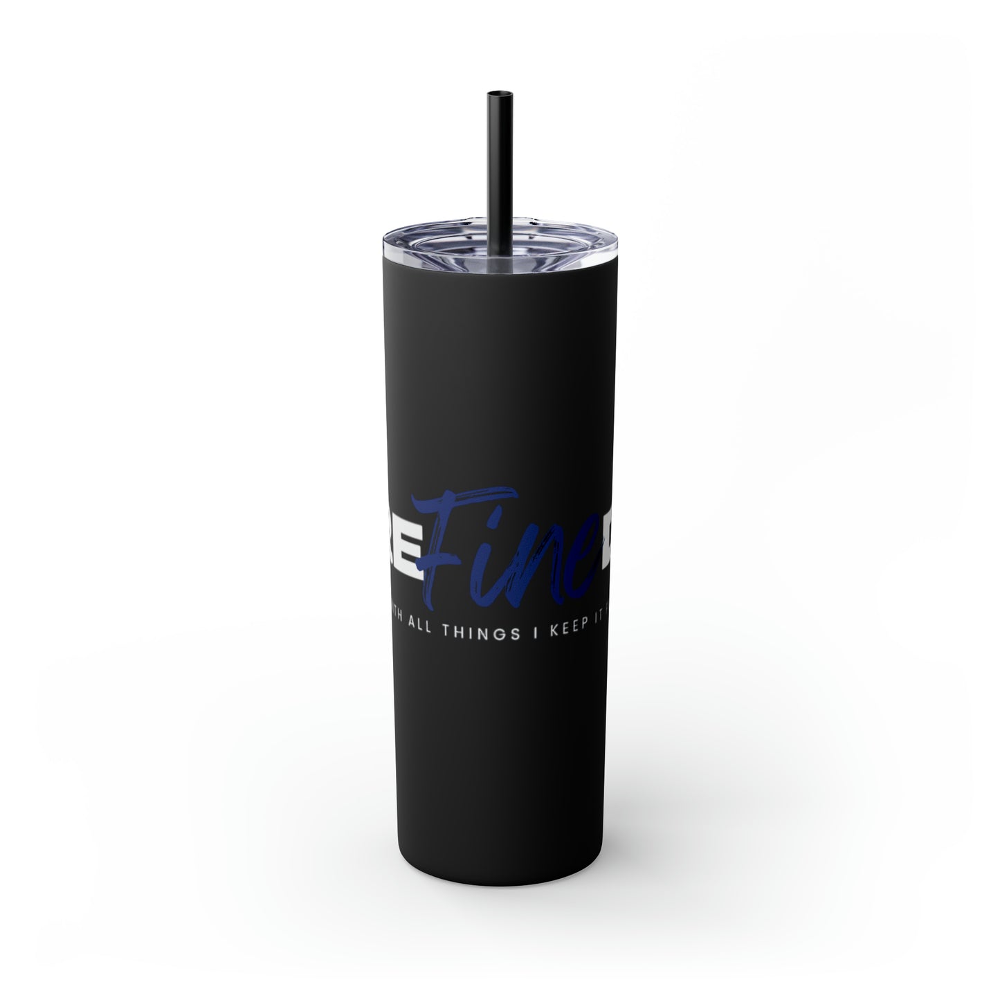 ReFINEd Skinny Tumbler with Straw, 20oz-VMA Specialties Boutique
