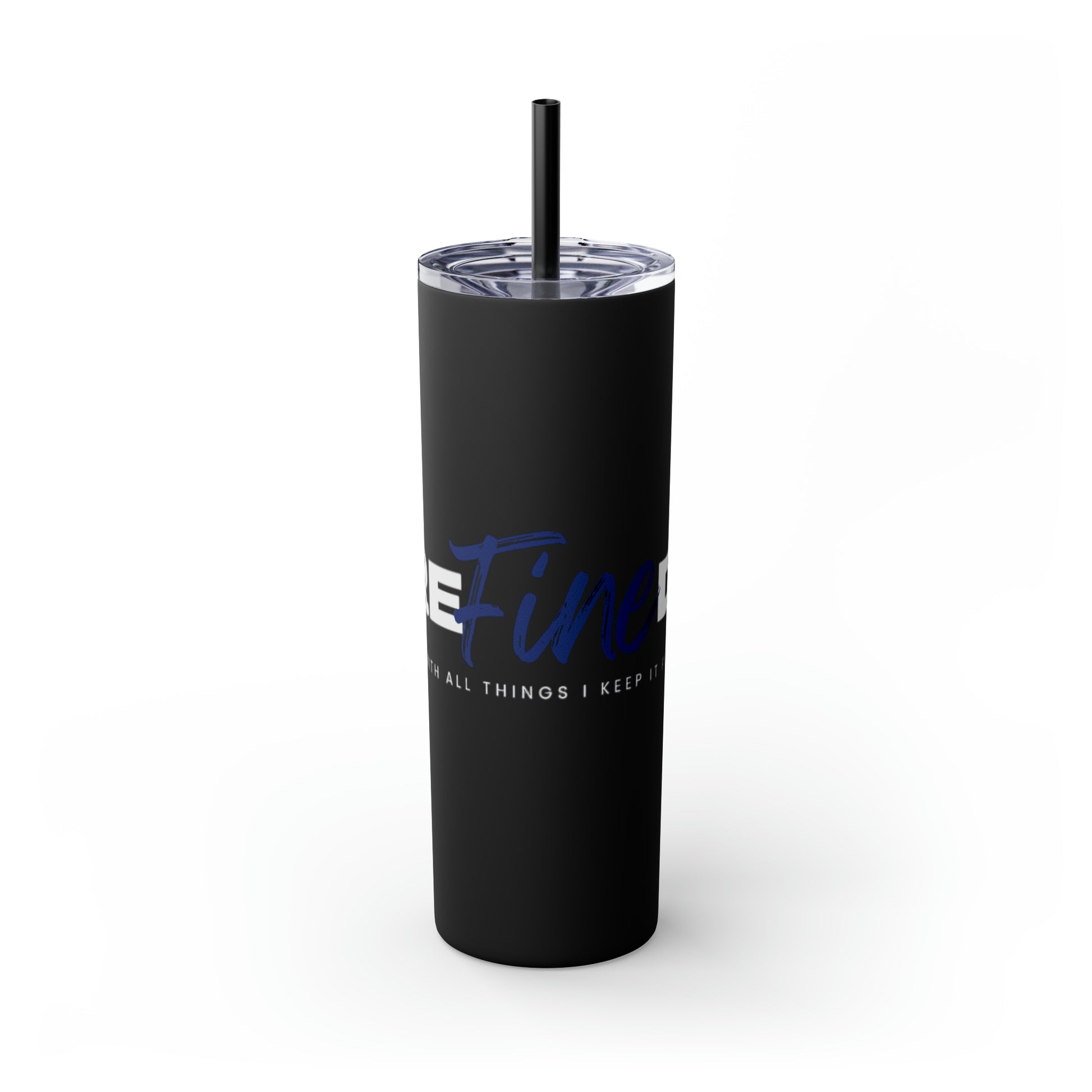 ReFINEd Skinny Tumbler with Straw, 20oz-VMA Specialties Boutique