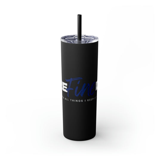 ReFINEd Skinny Tumbler with Straw, 20oz-VMA Specialties Boutique