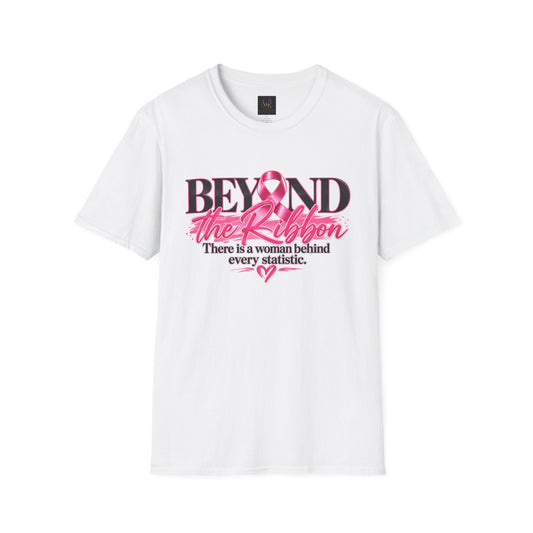 Breast Cancer Awareness T-Shirt — "Beyond the Ribbon" Her Story, Her Strength Design