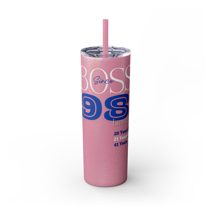 Customizable 1983 Born Skinny Tumbler with Straw, 20oz