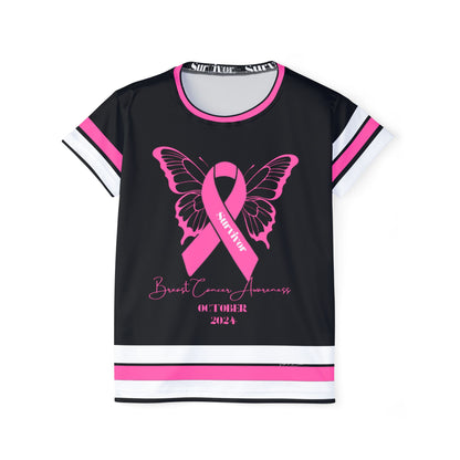 Sports Jersey Breast Cancer Awareness Survivor Pink, White and Black