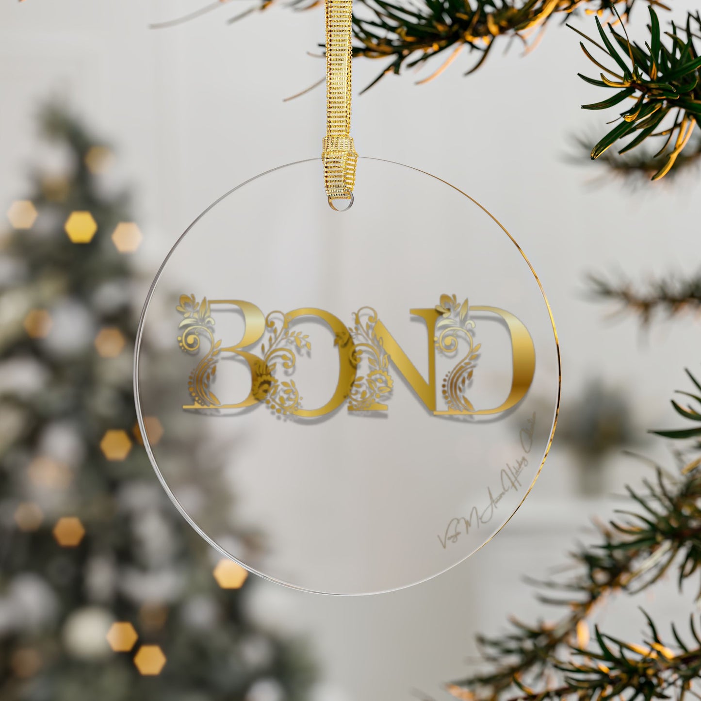 Bond Family Acrylic Christmas Ornaments