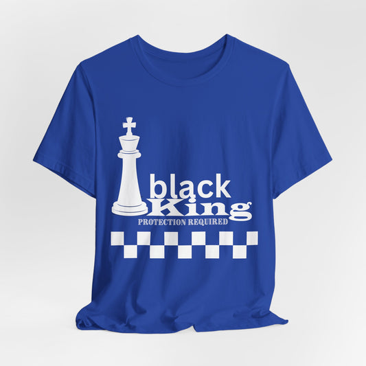 Black King Chess Tee - Unisex Jersey Short Sleeve