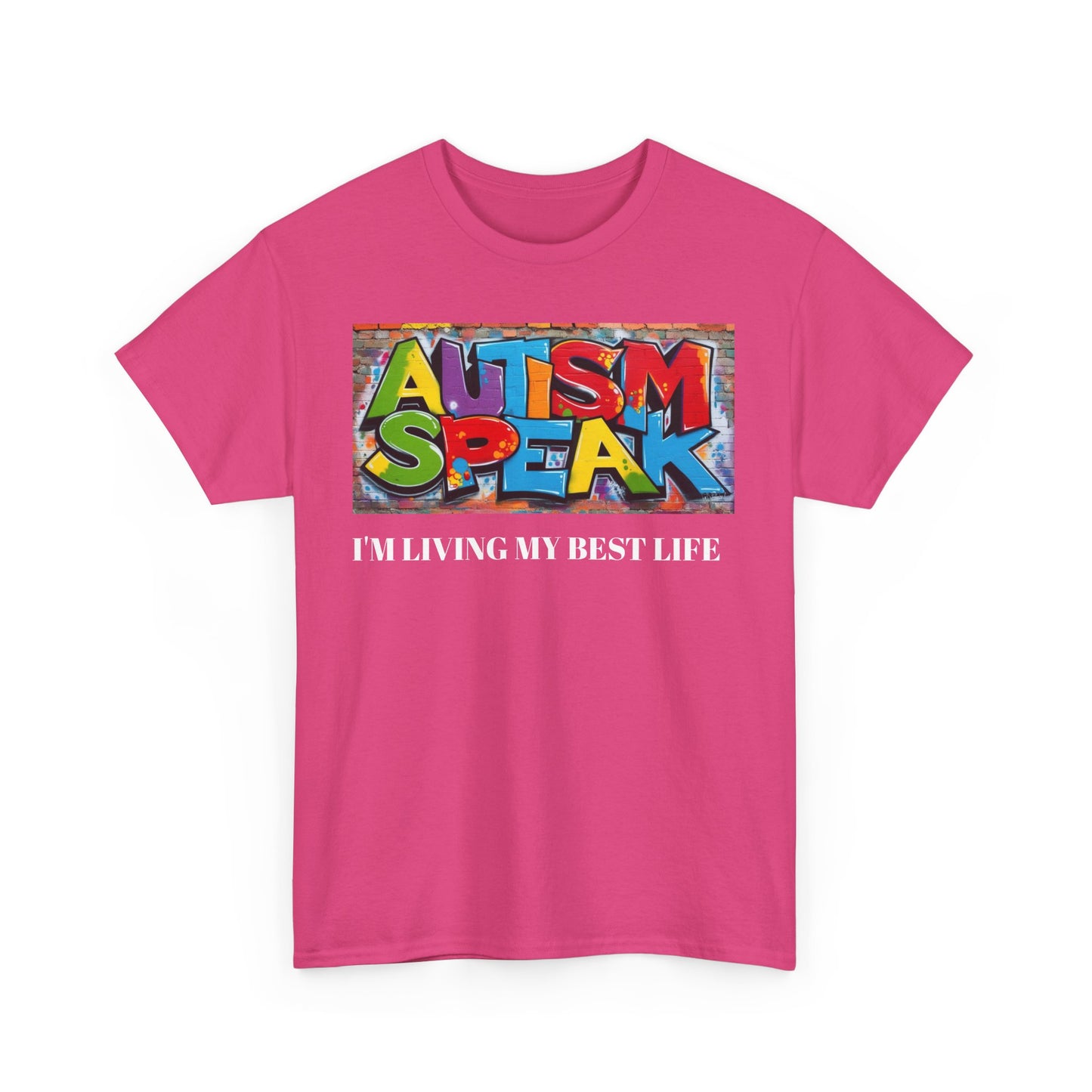 Graffiti Style Tee Shirt with 'AUTISM SPEAK' Design
