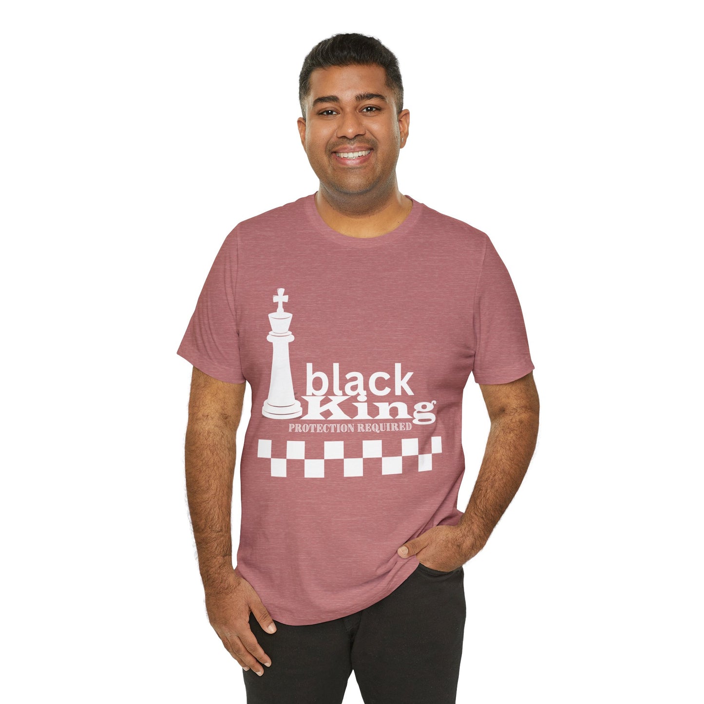 Black King Chess Tee - Unisex Jersey Short Sleeve