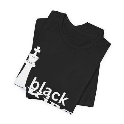 Black King Chess Tee - Unisex Jersey Short Sleeve