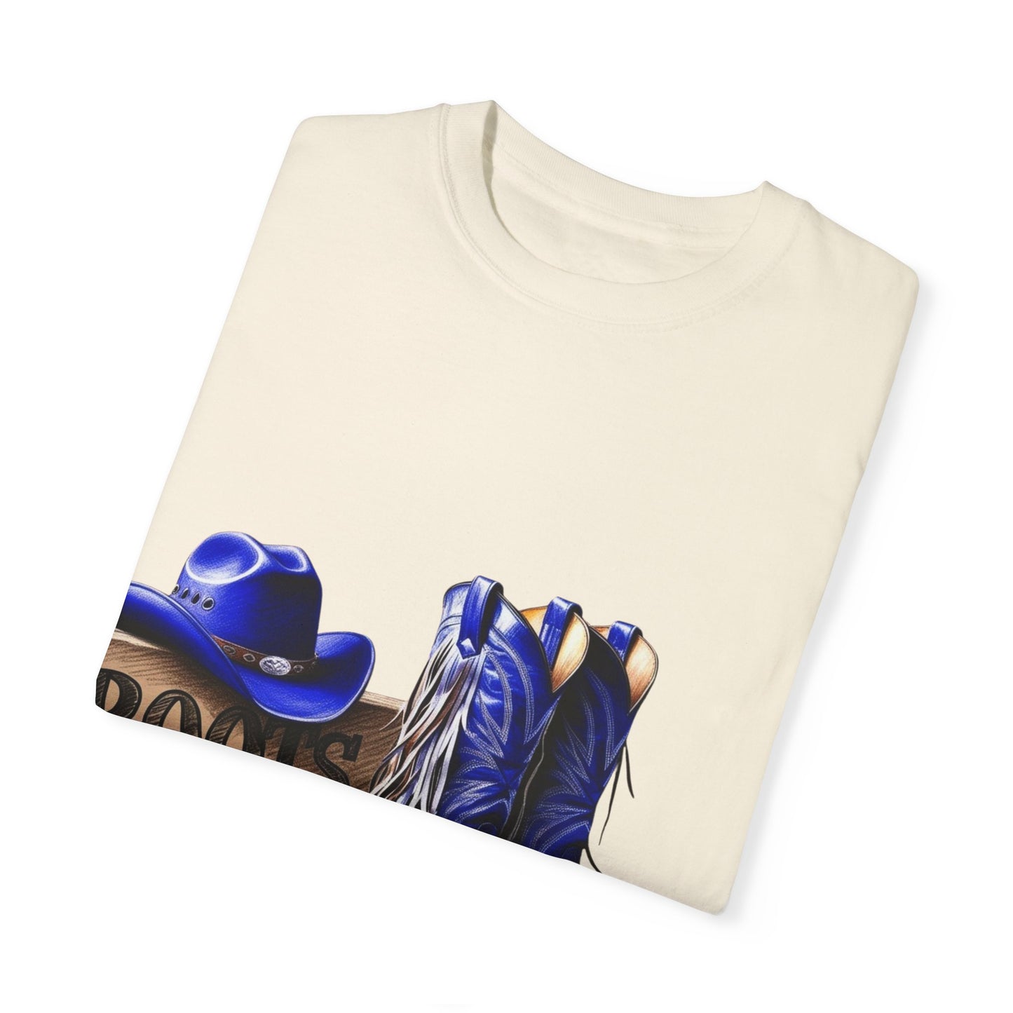 Western Cowgirl T-shirt Boots on The Ground