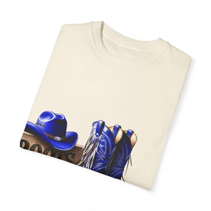 Western Cowgirl T-shirt Boots on The Ground