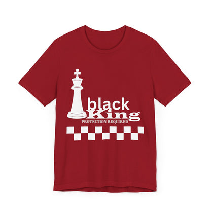 Black King Chess Tee - Unisex Jersey Short Sleeve
