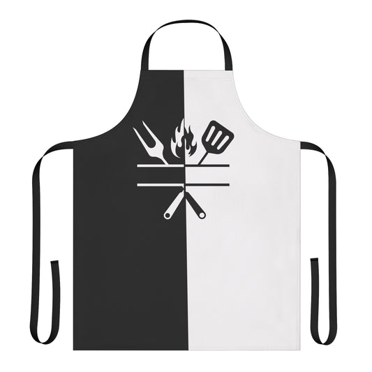 Personalization Black/White Grill Apron, 5-Color Straps