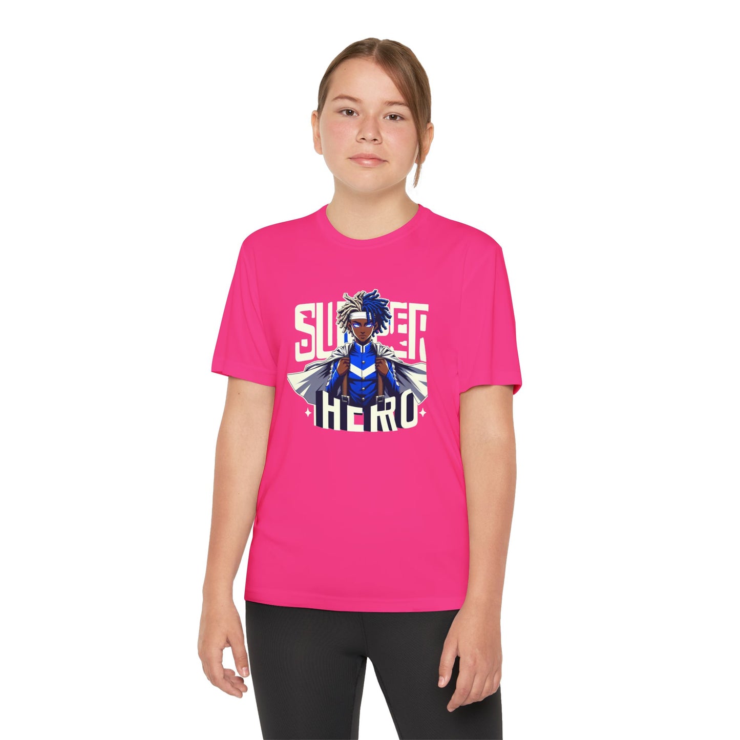 Youth Superhero Competitor Tee, Kid's T-Shirt, Summer Vibes Shirt, Birthday Gift, Superhero Fan Apparel, Fun Summer Outfit