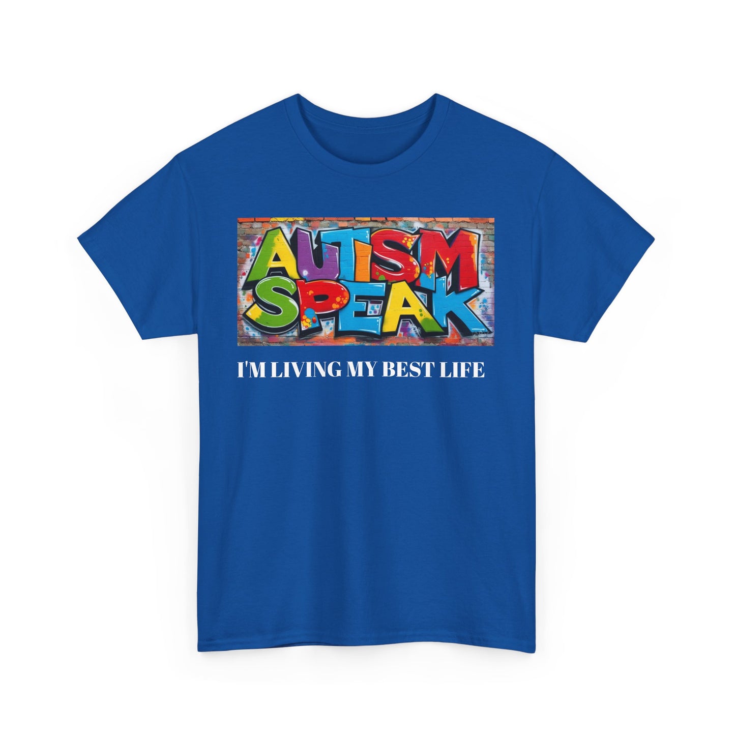 Graffiti Style Tee Shirt with 'AUTISM SPEAK' Design