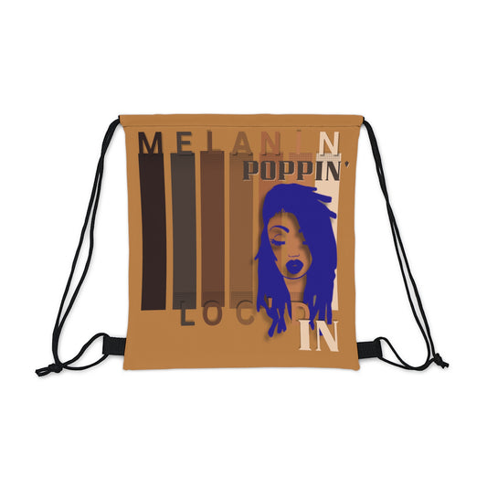 Melanin Poppin Loc'd In Outdoor Drawstring Bag