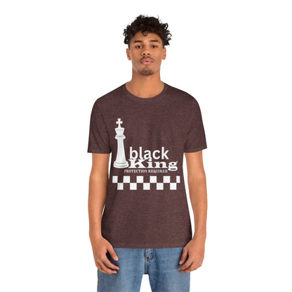 Black King Chess Tee - Unisex Jersey Short Sleeve