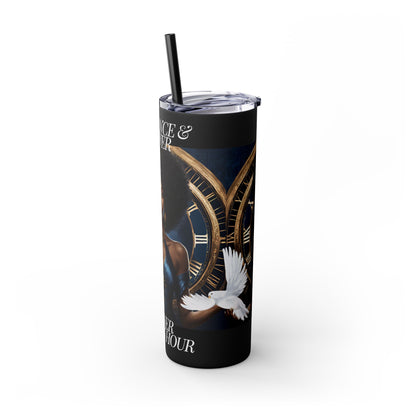 Elegance & Power.. A Finer Woman Hour Skinny Tumbler with Straw, 20oz