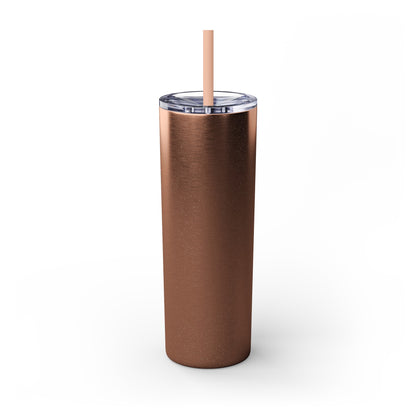 Bride Crew Skinny Tumbler with Straw, 20oz
