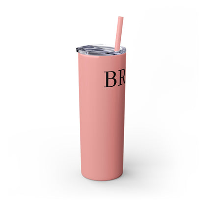 Bride Crew Skinny Tumbler with Straw, 20oz