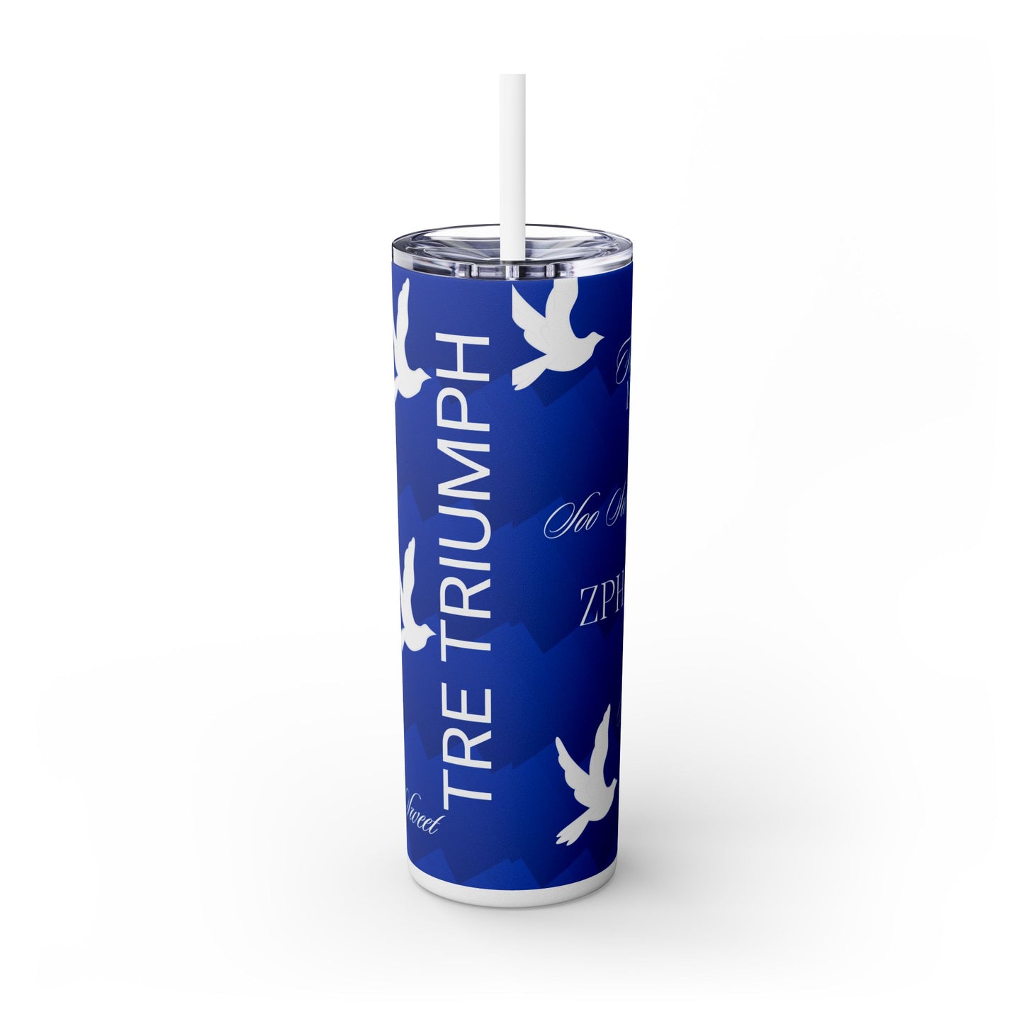 Zeta Tumbler   Skinny Tumbler with Straw, 20oz
