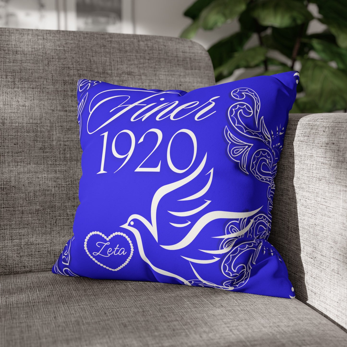 Scholarship 1920 Faux Suede Square Pillowcase