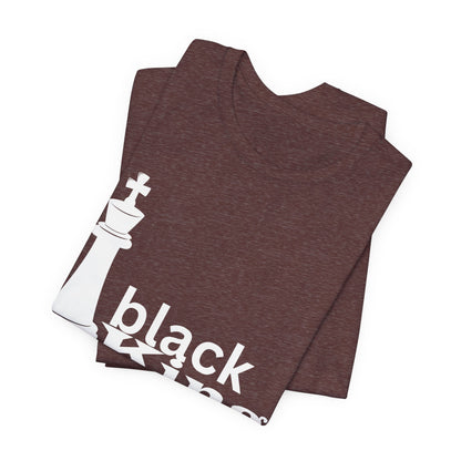 Black King Chess Tee - Unisex Jersey Short Sleeve