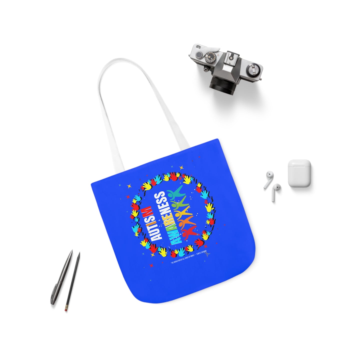 Autism Awareness Canvas Tote Bag,